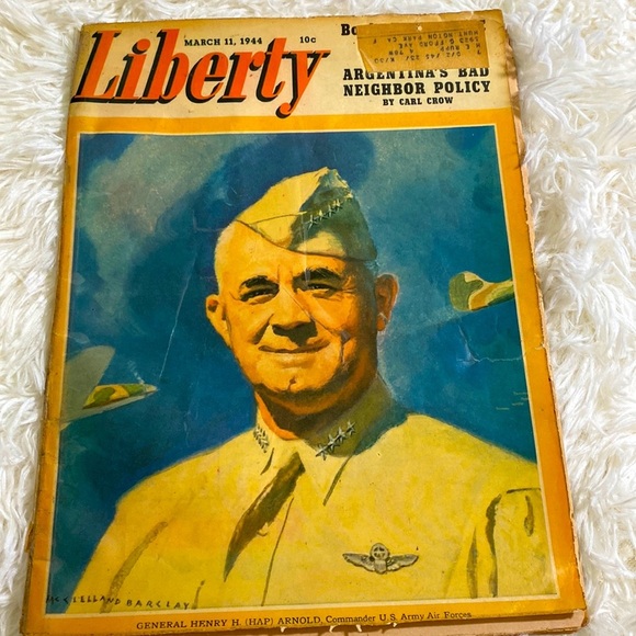 LIBERTY MAGAZINE March 1944 VINTAGE WORLD WAR 2 Advertisements photos GUC - Picture 1 of 13